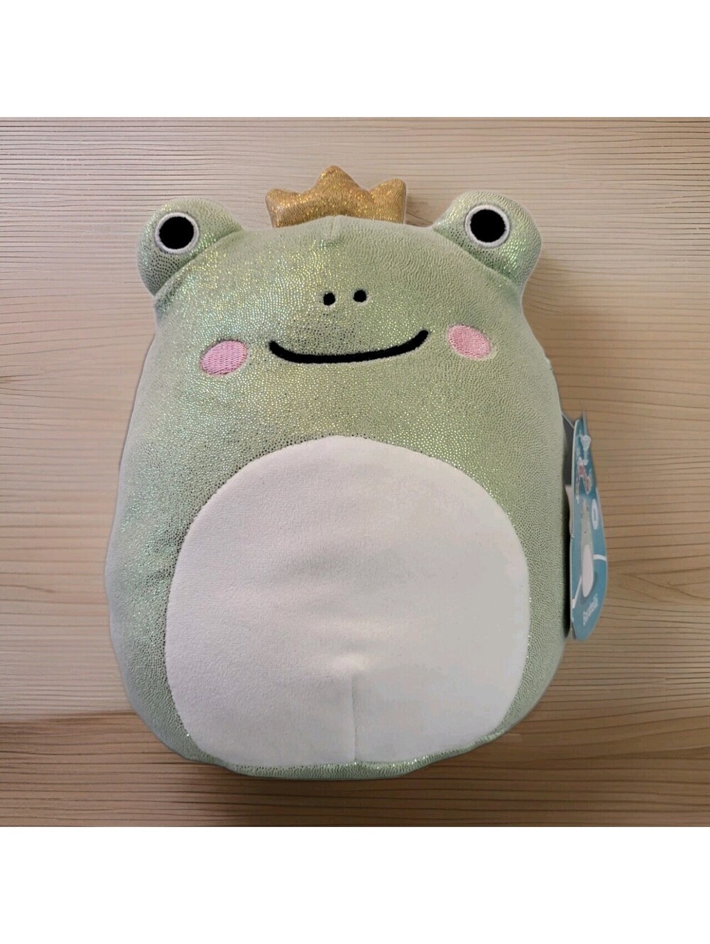 Squishmallows Baratelli the Green Frog King Shiny 10" NWT